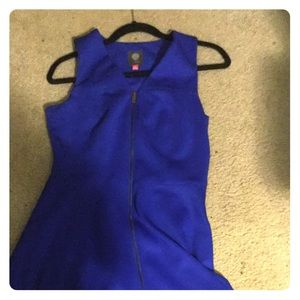 Vince Camuto Blue Zipper Dress